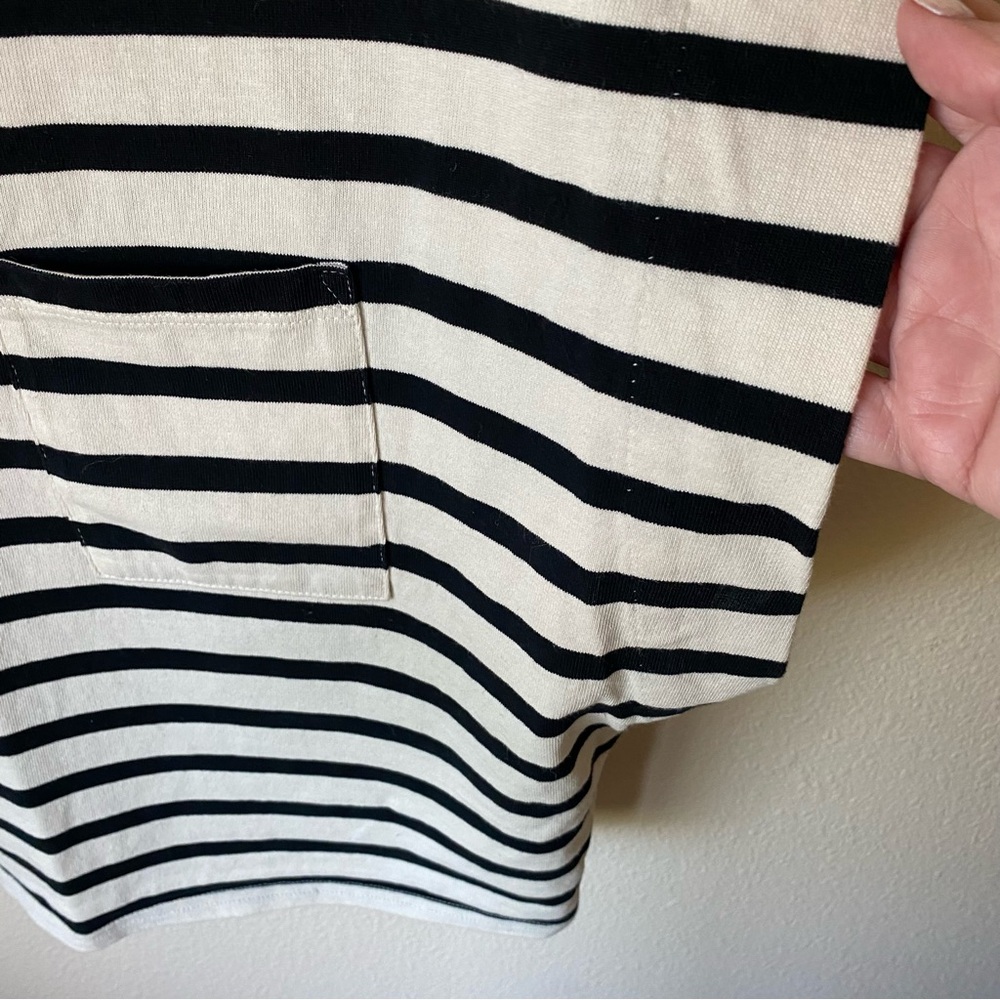 J. Crew Black and White Striped Blouse - Picture 5 of 9